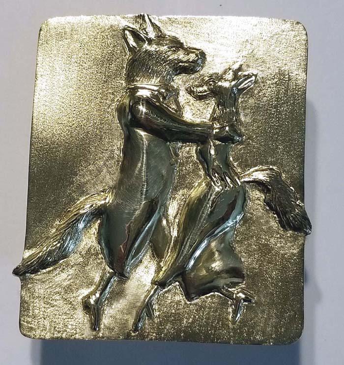 Fox Couple Dance Buckle Large