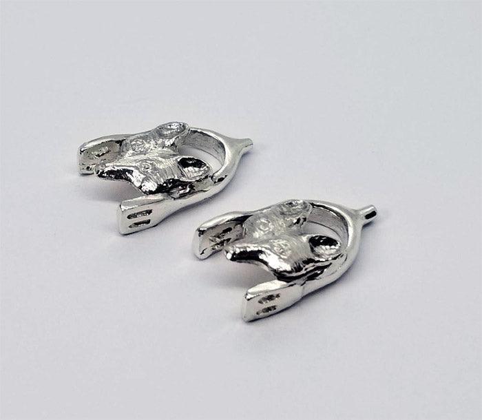 Fox Mask on  Spur Stud Earring or Lever Back Earring - Tempi Design Studio