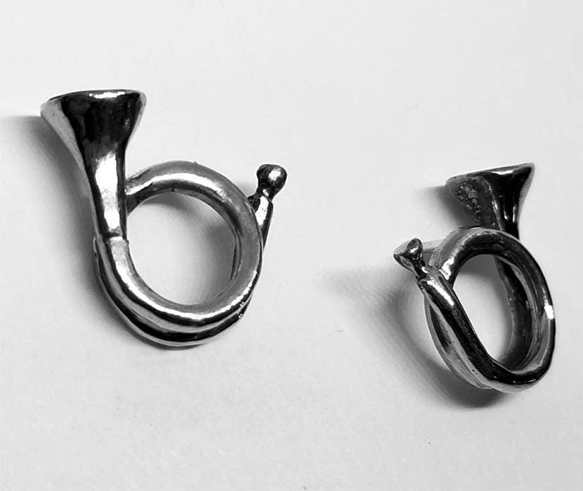 French Horn Stud Earrings - Tempi Design Studio