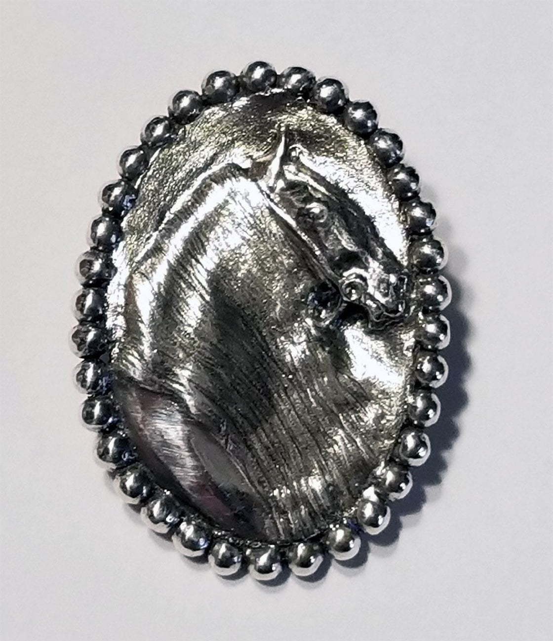 Friesian Horse Brooch/ Slide with Beaded Edge Medium - Tempi Design Studio