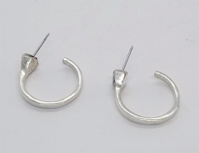 Horse Shoe Nail Hoop Earrings - Tempi Design Studio