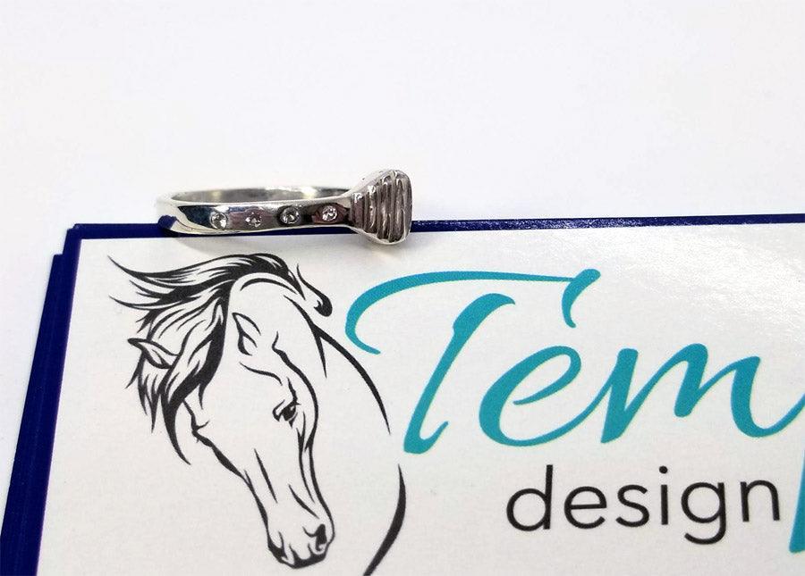 Horse Shoe Nail Ring with NO Stones - Tempi Design Studio