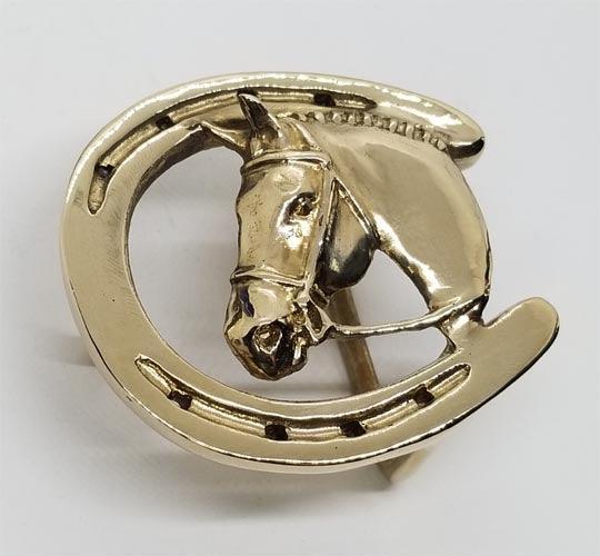 Horse Shoe with Hunter Horse Head Buckle - Tempi Design Studio