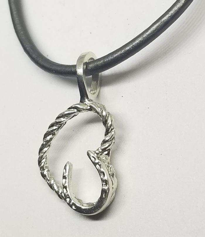 Horseshoe on a Heart Pendant