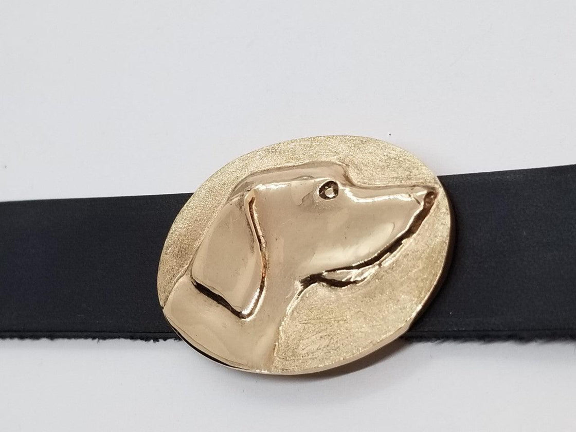 Hound Dog Slide on Leather Cuff Bracelet - Tempi Design Studio
