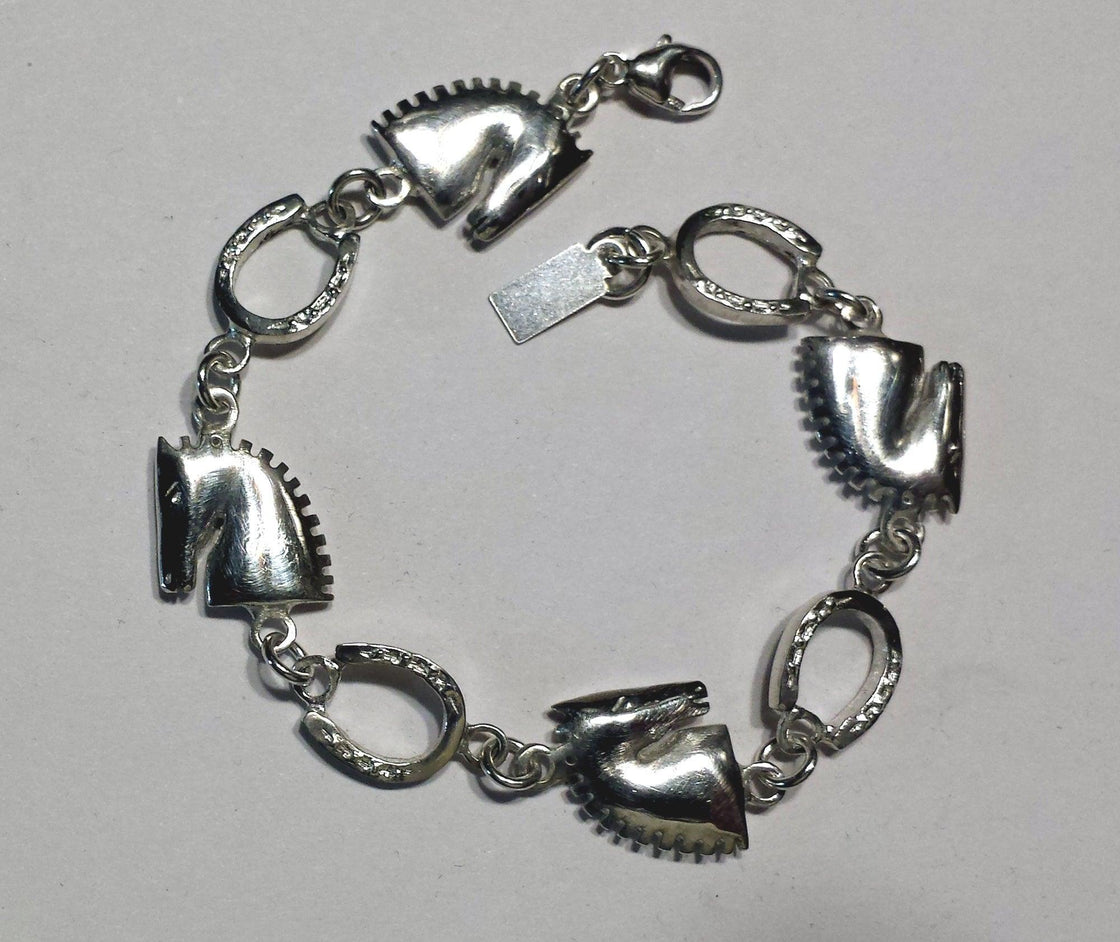 Our Contemporary Horse and Horse Shoe Bracelet - Tempi Design Studio