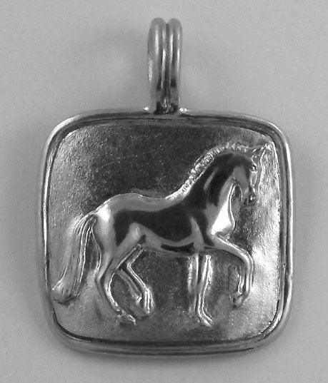 Piaffe Horse Large Squared Medallion - Tempi Design Studio
