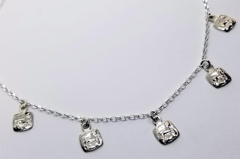 Piaffe Petite Squares on Sterling Chain - Tempi Design Studio