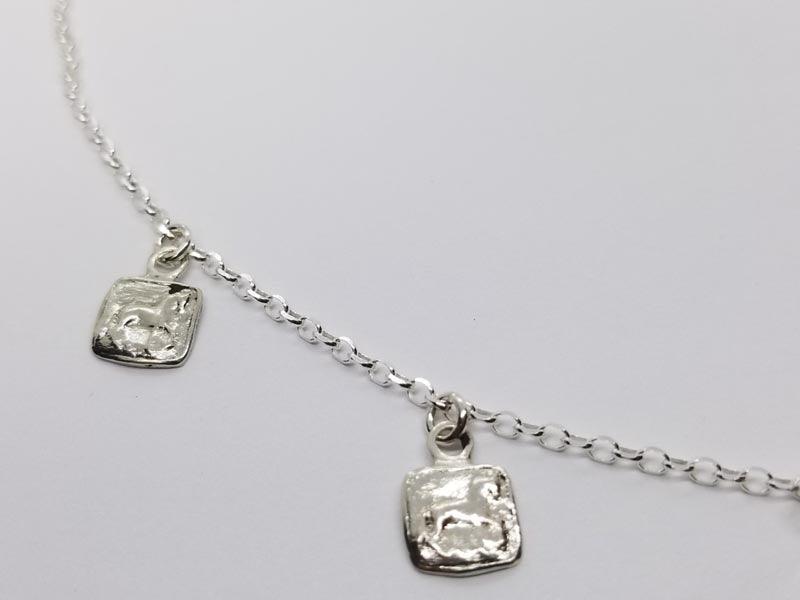 Piaffe Petite Squares on Sterling Chain - Tempi Design Studio