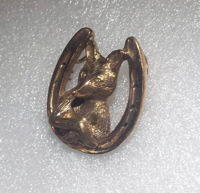 Snooty Fox in HorseShoe Slide / Brooch - Tempi Design Studio