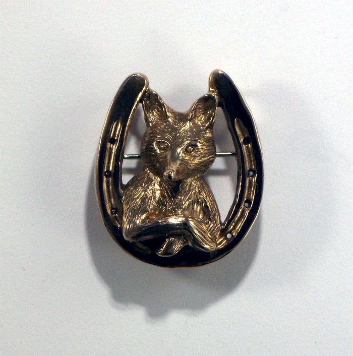 Snooty Fox in HorseShoe Slide / Brooch - Tempi Design Studio
