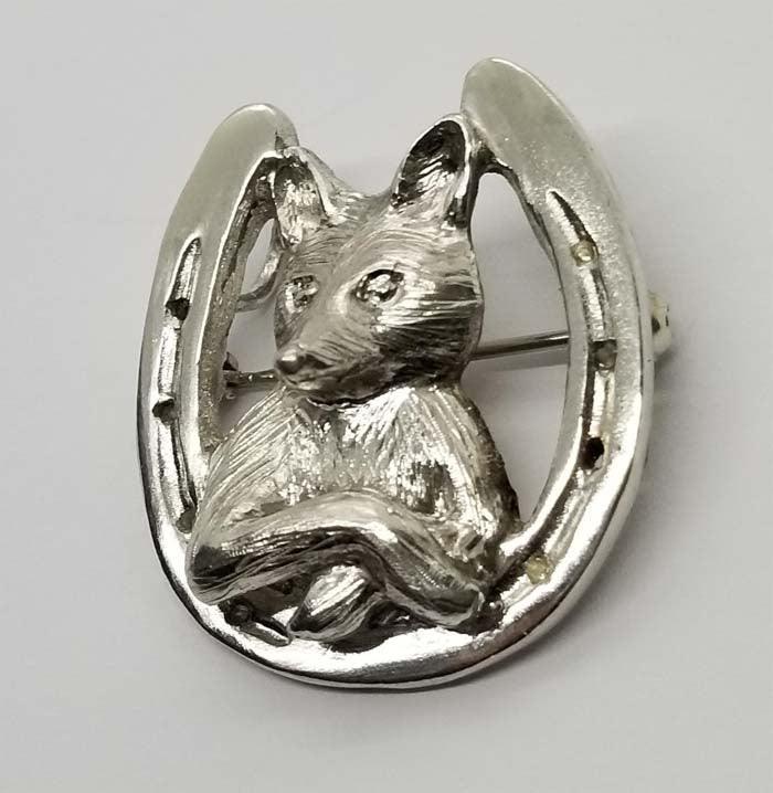 Snooty Fox in HorseShoe Slide / Brooch - Tempi Design Studio