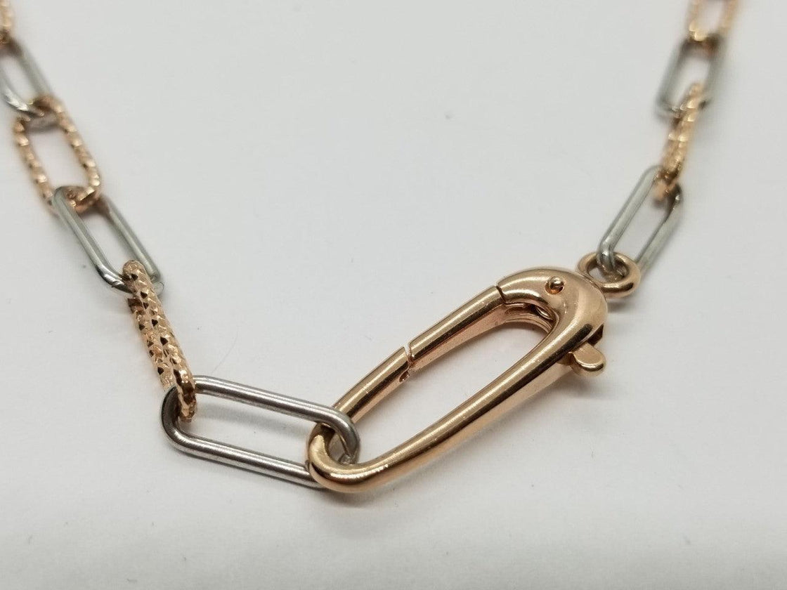 Sterling  and Rose Gold  Designer Chain - Tempi Design Studio